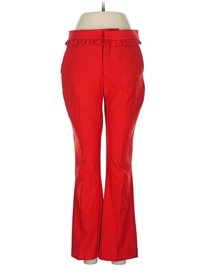 Pre-owned Zara Basic Dress Pants In Red