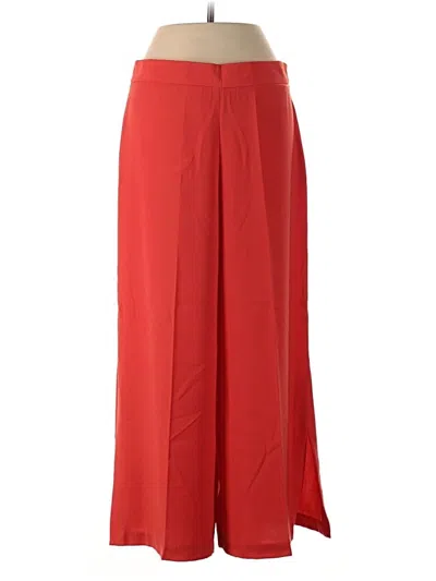 Pre-owned Zara Basic Dress Pants In Red