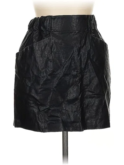 Pre-owned Zara Basic Faux Leather Skirt