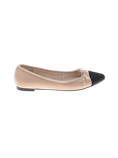 Pre-owned Zara Basic Flats In Tan