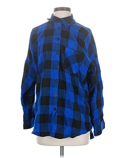 Pre-owned Zara Basic Fleece Jacket In Blue