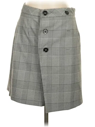 Pre-owned Zara Basic Formal Skirt In Gray