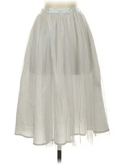 Pre-owned Zara Basic Formal Skirt In Gray