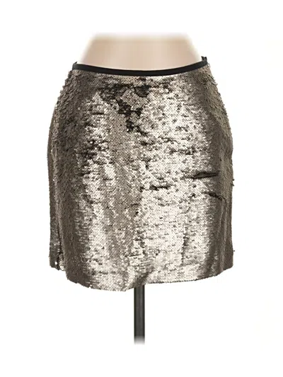 Pre-owned Zara Basic Formal Skirt In Silver