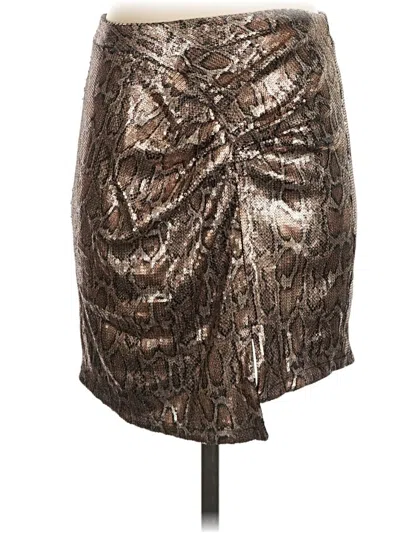 Pre-owned Zara Basic Formal Skirt In Silver