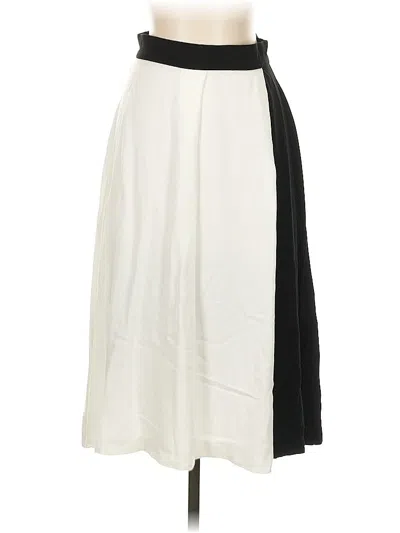 Pre-owned Zara Basic Formal Skirt In White