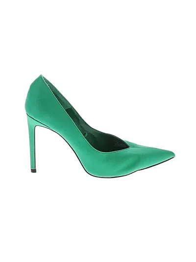 Pre-owned Zara Basic Heels In Green