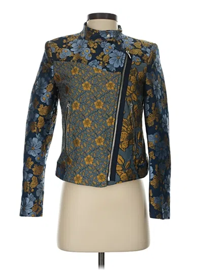 Pre-owned Zara Basic Jacket In Blue
