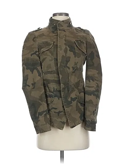 Pre-owned Zara Basic Jacket In Green