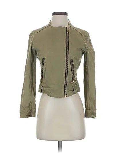 Pre-owned Zara Basic Jacket In Green