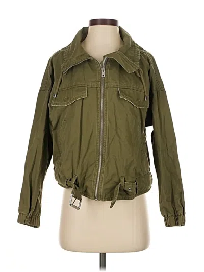 Pre-owned Zara Basic Jacket In Green