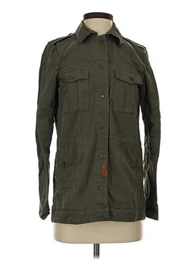 Pre-owned Zara Basic Jacket In Green