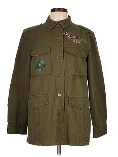 Pre-owned Zara Basic Jacket In Green