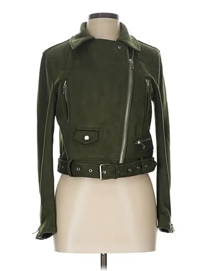 Pre-owned Zara Basic Jacket In Green