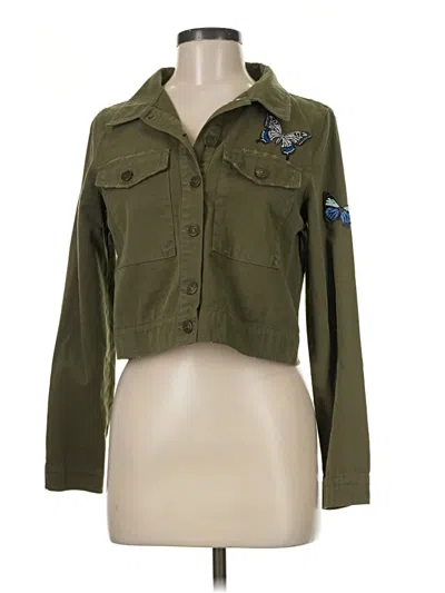Pre-owned Zara Basic Jacket In Green