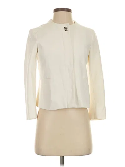 Pre-owned Zara Basic Jacket In Ivory