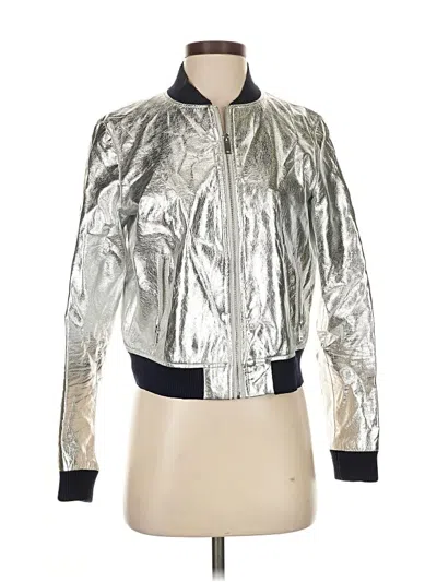 Pre-owned Zara Basic Jacket In Silver