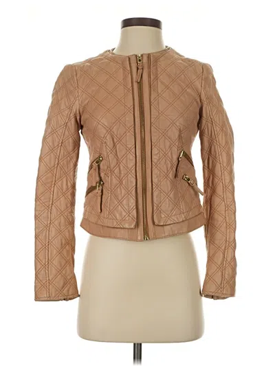 Pre-owned Zara Basic Jacket In Tan