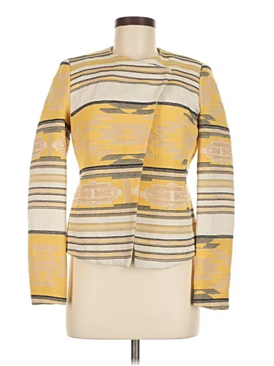 Pre-owned Zara Basic Jacket In Yellow