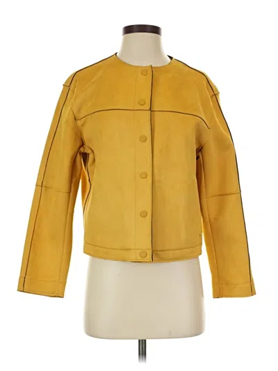 Pre-owned Zara Basic Jacket In Yellow