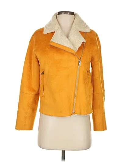 Pre-owned Zara Basic Jacket In Yellow