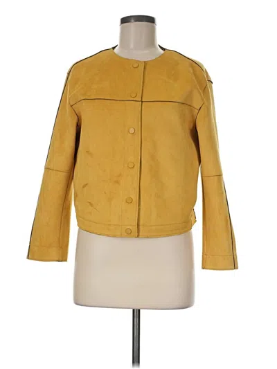 Pre-owned Zara Basic Jacket In Yellow