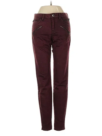 Pre-owned Zara Basic Jeans In Burgundy