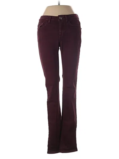 Pre-owned Zara Basic Jeans In Burgundy