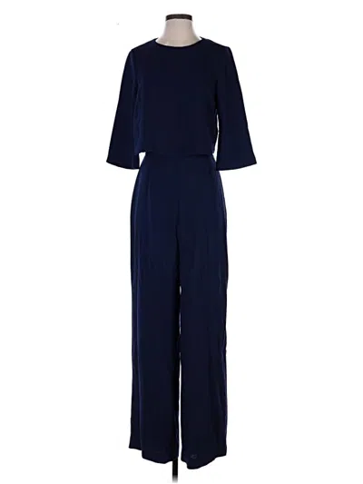 Pre-owned Zara Basic Jumpsuit In Blue