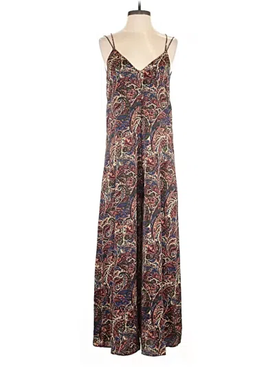 Pre-owned Zara Basic Jumpsuit In Brown