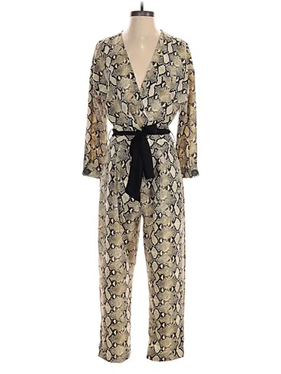 Pre-owned Zara Basic Jumpsuit In Gold