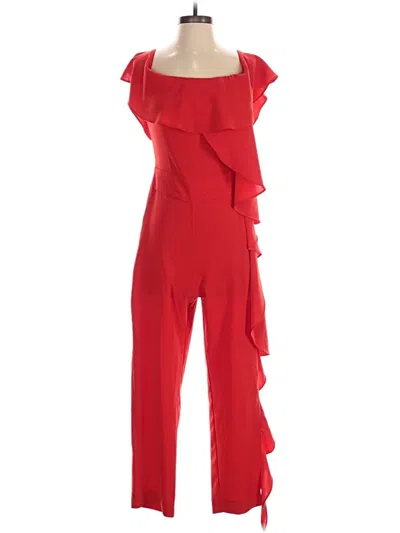 Pre-owned Zara Basic Jumpsuit In Red