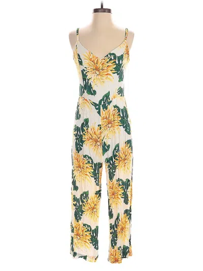 Pre-owned Zara Basic Jumpsuit In Yellow