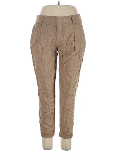 Pre-owned Zara Basic Khaki Pant In Brown