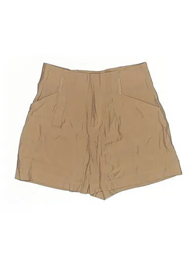 Pre-owned Zara Basic Khaki Shorts In Tan