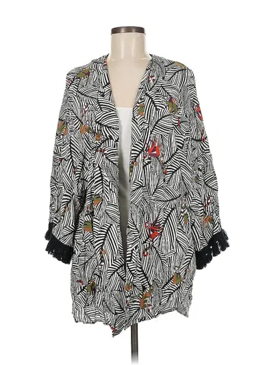 Pre-owned Zara Basic Kimono In Gray