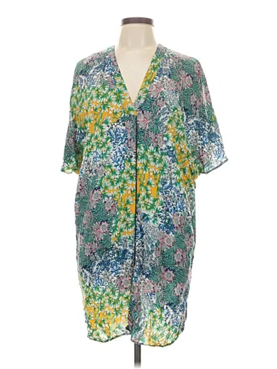 Pre-owned Zara Basic Kimono In Green