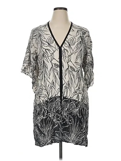 Pre-owned Zara Basic Kimono In Silver