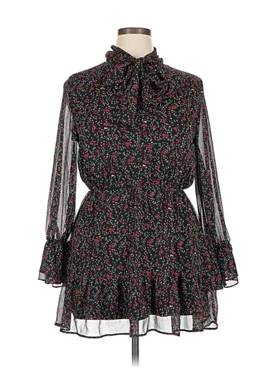 Pre-owned Zara Basic Long Sleeve Blouse In Black