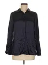 Zara Basic Long Sleeve Blouse In Black