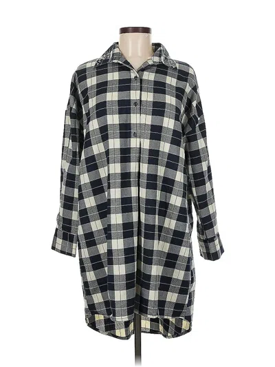 Pre-owned Zara Basic Long Sleeve Blouse In Gray