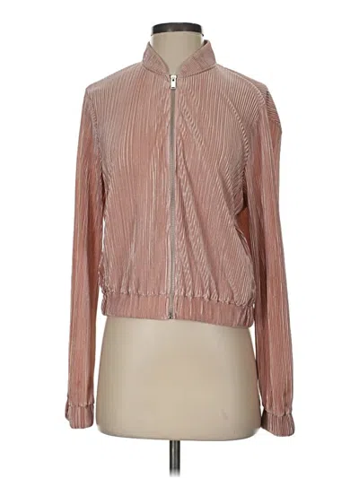 Pre-owned Zara Basic Long Sleeve Blouse In Pink