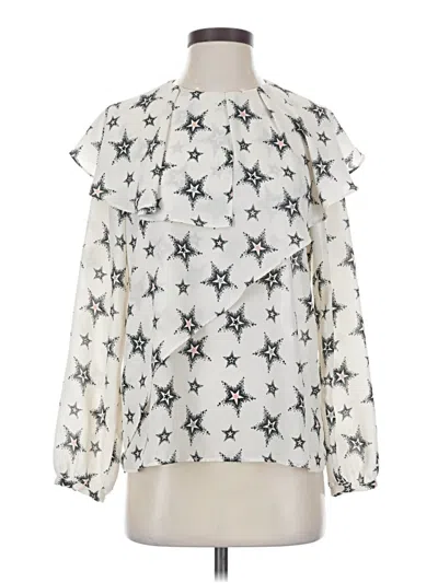 Pre-owned Zara Basic Long Sleeve Blouse In White