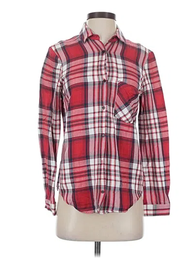 Pre-owned Zara Basic Long Sleeve Button Down Shirt In Red