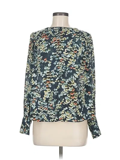 Pre-owned Zara Basic Long Sleeve T-shirt In Blue