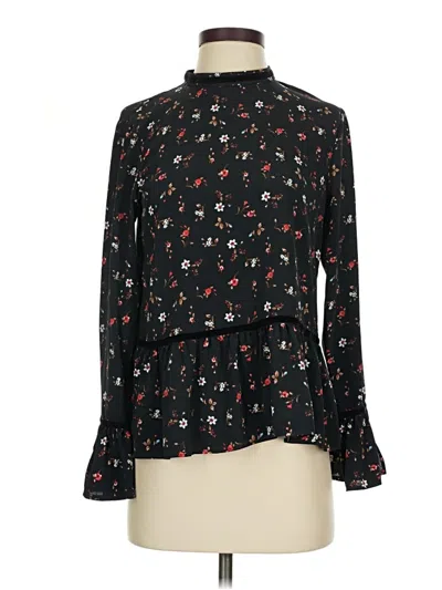 Pre-owned Zara Basic Long Sleeve Turtleneck In Black