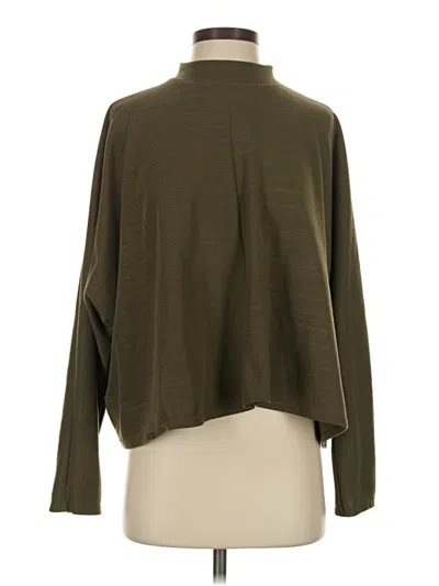 Pre-owned Zara Basic Long Sleeve Turtleneck In Green