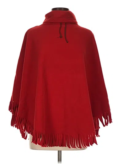 Pre-owned Zara Basic Poncho In Red