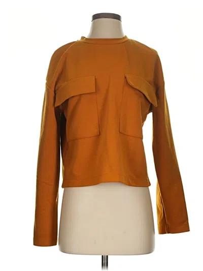 Pre-owned Zara Basic Pullover Sweater In Orange