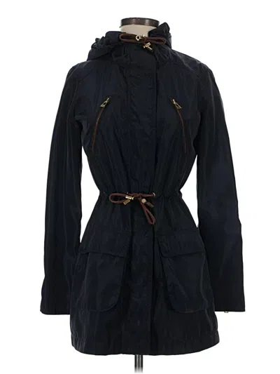 Pre-owned Zara Basic Raincoat In Black